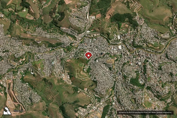 Imagem de satélite — Embargo IBAMA — Infração da Fauna - Muriaé/MG