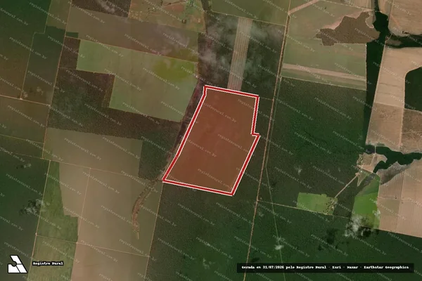 Imagem de satélite de Infração Ambiental em Querência - MT
