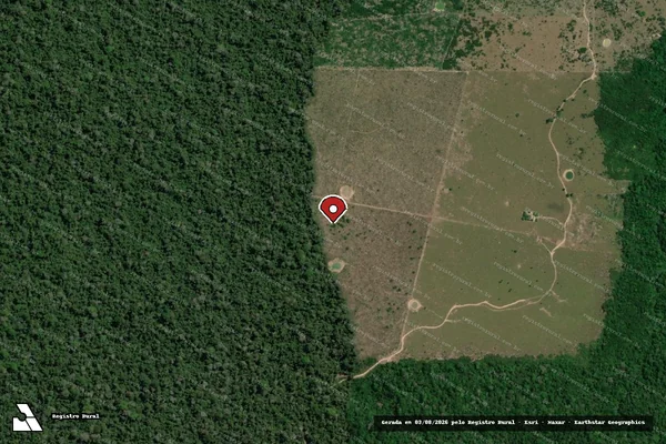Imagem de satélite — Embargo IBAMA — Infração da Flora — Brasil Novo/PA