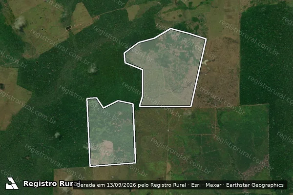 Imagem de satélite de Infração da Flora em Rorainópolis - RR