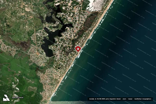 Imagem de satélite de Infração da Flora em Entre Rios - BA (marcador da localização)