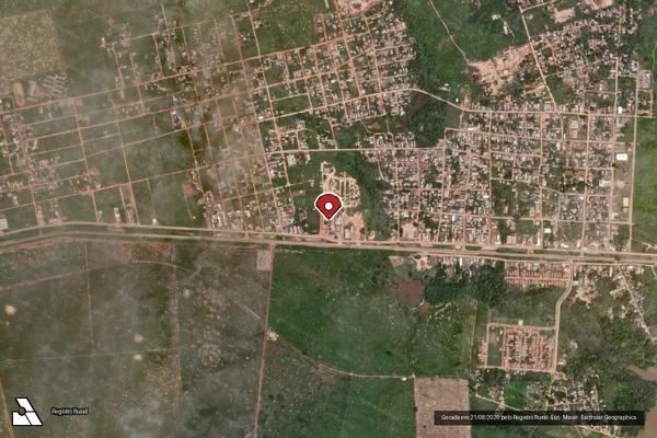 Imagem de satélite de Infração da Fauna em Porto Velho - RO (marcador da localização)