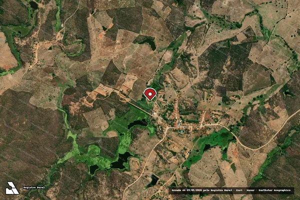 Imagem de satélite — Embargo IBAMA — Infração Ambiental - Acopiara/CE
