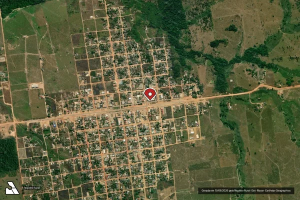 Imagem de satélite de Infração da Flora em Porto Velho - RO (marcador da localização)