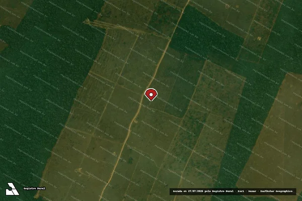 Imagem de satélite de Infração da Flora em Alto Paraíso - RO (marcador da localização)