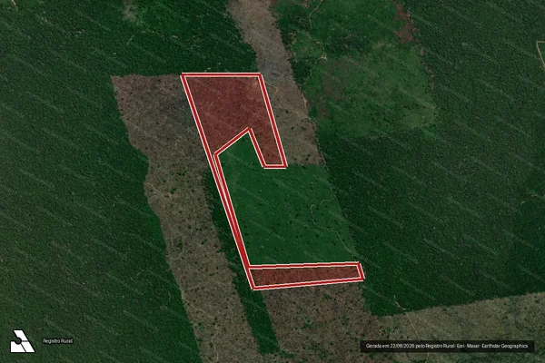 Imagem de satélite de Infração da Flora em Lábrea - AM