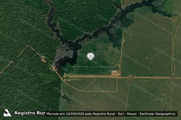 Imagem de satélite — Embargo IBAMA — Infração da Flora - Lábrea/AM