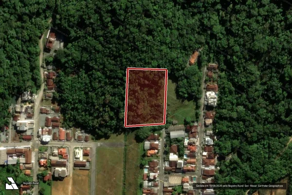 Imagem de satélite de Infração Ambiental em Guaramirim - SC