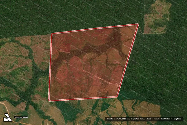 Imagem de satélite de Infração da Flora em Aripuanã - MT