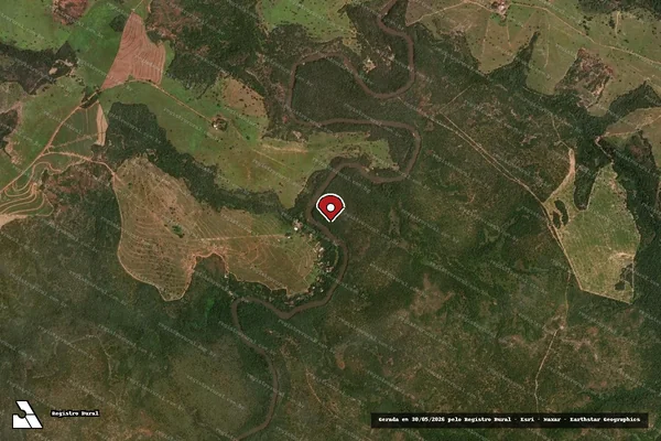 Imagem de satélite de Infração referente a Qualidade Ambiental em Alto Araguaia - MT (marcador da localização)