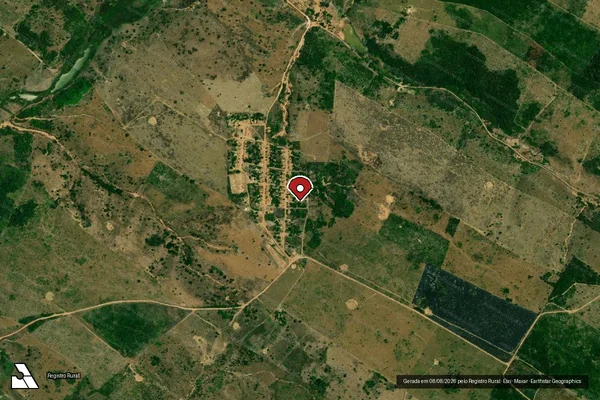 Imagem de satélite de Infração da Flora em Amarante do Maranhão - MA (marcador da localização)