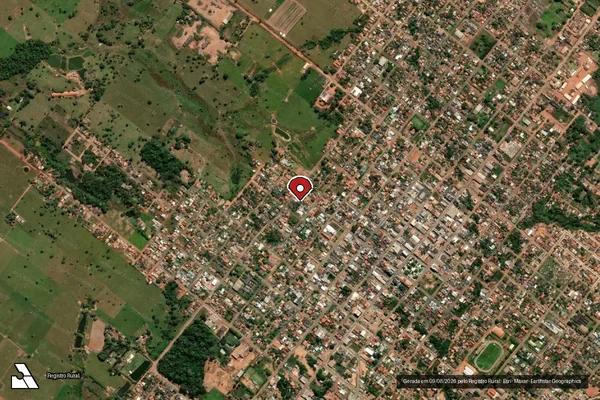 Imagem de satélite de Infração Ambiental em Espigão D'Oeste - RO (marcador da localização)