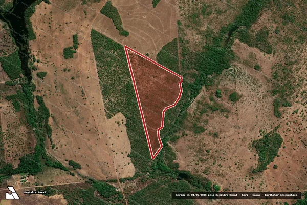 Imagem de satélite — Embargo IBAMA — Infração da Flora — Crixás do Tocantins/TO