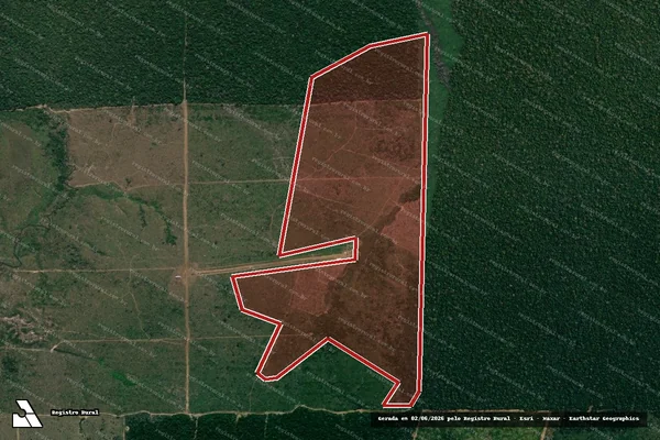 Imagem de satélite de Infração da Flora em Lábrea - AM
