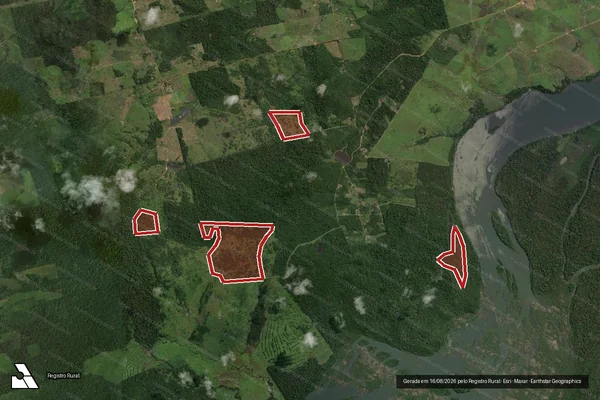 Imagem de satélite de Infração Ambiental em Altamira - PA