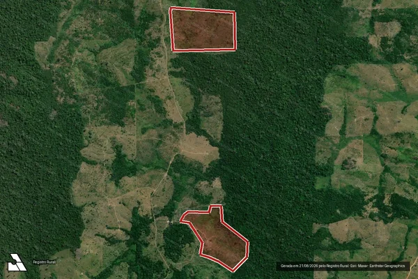 Imagem de satélite de Infração da Flora em Pacajá - PA