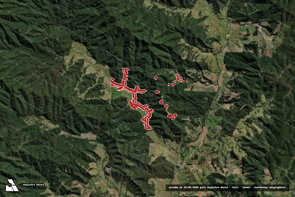 Imagem de satélite — Embargo IBAMA — Infração da Flora — Rio do Campo/SC