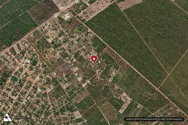 Imagem de satélite — Embargo IBAMA — Infração da Flora - Grajaú/MA