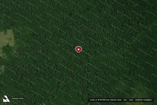 Imagem de satélite de Infração Ambiental em Paragominas - PA (marcador da localização)