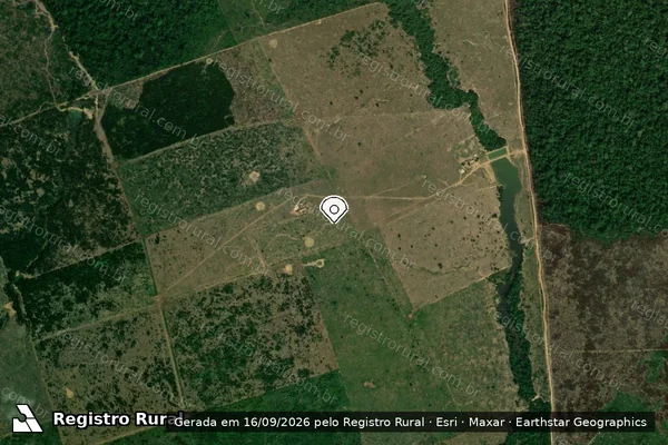 Imagem de satélite — Embargo IBAMA — Infração Ambiental - Manicoré/AM
