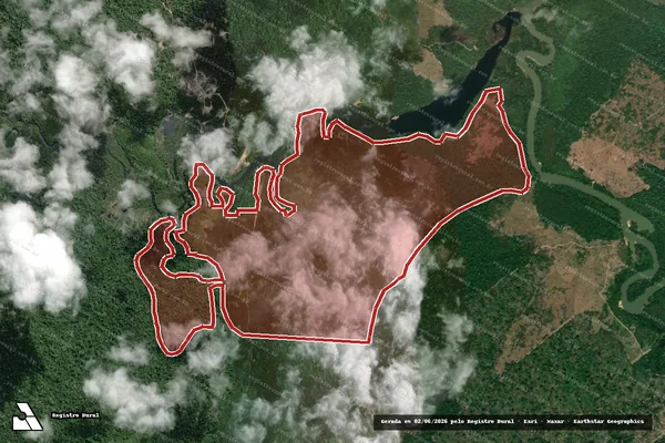 Imagem de satélite de Desmatamento em Medicilândia - PA
