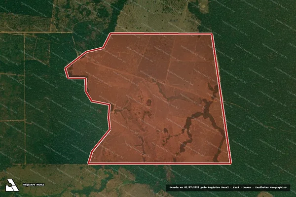 Imagem de satélite de Infração Ambiental em Rondolândia - MT
