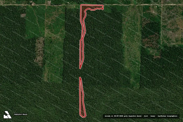 Imagem de satélite de Infração Ambiental em Candeias do Jamari - RO
