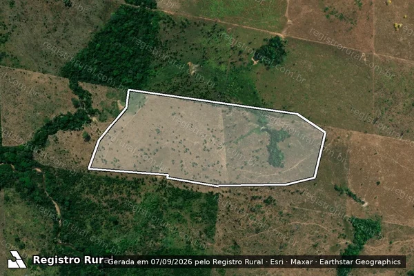 Imagem de satélite — Embargo Ambiental - Cotriguaçu/MT