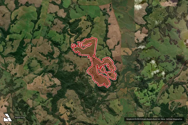 Imagem de satélite de Infração da Flora em Vacaria - RS