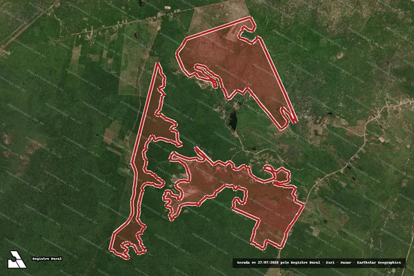 Imagem de satélite — Embargo IBAMA — Infração da Flora - Caxias/MA