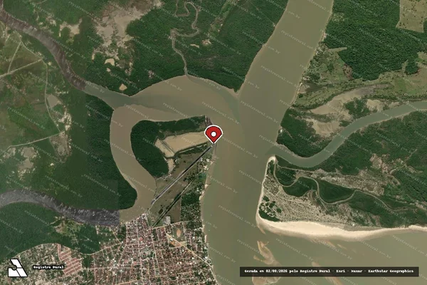 Imagem de satélite — Embargo IBAMA — Infração Ambiental — Nova Viçosa/BA