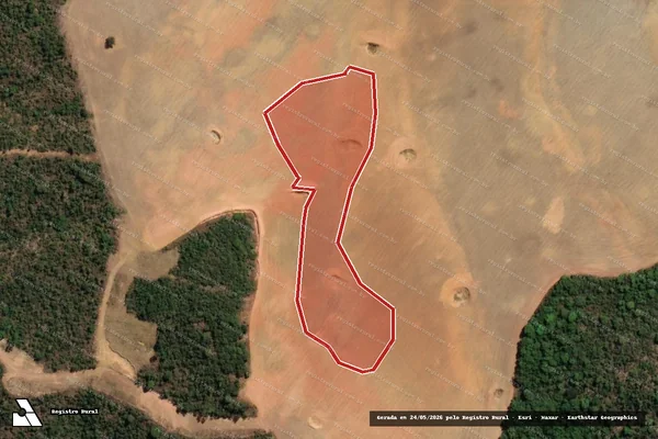 Imagem de satélite — Embargo IBAMA — Infração Ambiental - Caldas Novas/GO