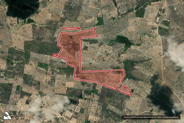 Imagem de satélite de Infração da Flora em Traipu - AL