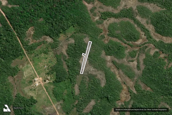 Imagem de satélite — Embargo Ambiental — Caracaraí/RR