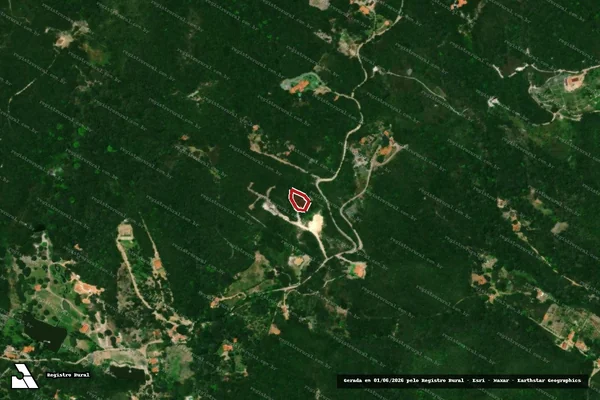 Imagem de satélite de Infração da Flora em Guaramiranga - CE