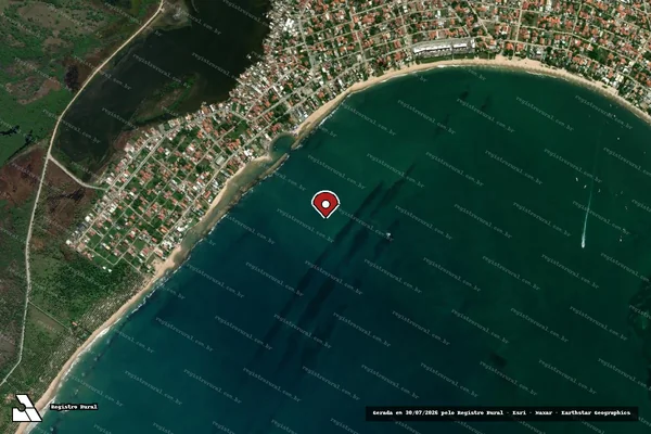 Imagem de satélite de Infração Ambiental em Ipojuca - PE (marcador da localização)
