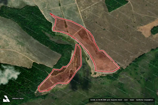 Imagem de satélite — Embargo IBAMA — Infração Ambiental — Tibau do Sul/RN