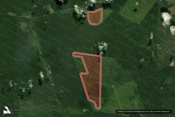 Imagem de satélite de Infração da Flora em Uruará - PA