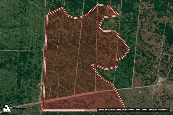 Imagem de satélite de Infração Ambiental em Lábrea - AM