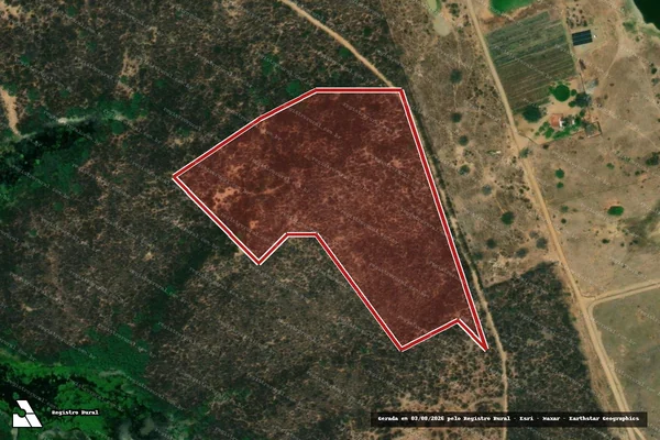 Imagem de satélite — Embargo IBAMA — Infração Ambiental — Afogados da Ingazeira/PE
