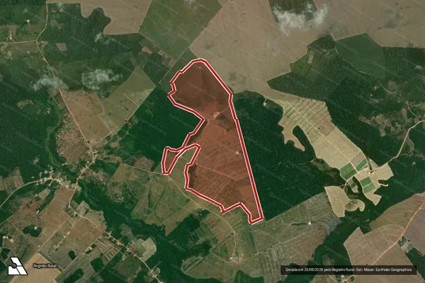 Imagem de satélite de Infração da Flora em Santarém - PA