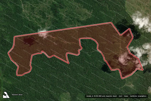 Imagem de satélite de Infração da Flora em Altamira - PA