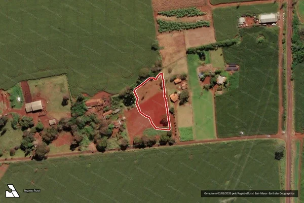 Imagem de satélite de Infração da Flora em São Miguel do Iguaçu - PR