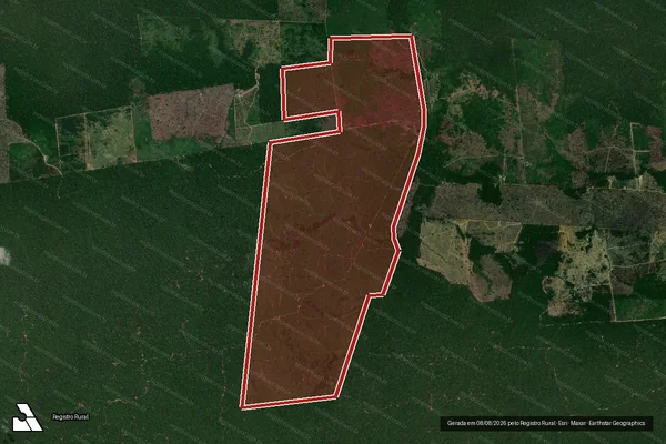 Imagem de satélite de Infração da Flora em Lábrea - AM