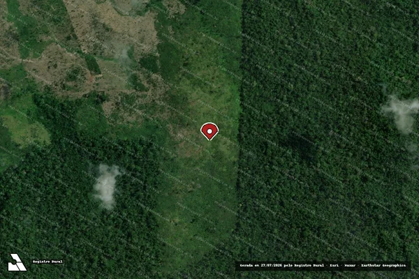 Imagem de satélite de Infração Ambiental em Senador José Porfírio - PA (marcador da localização)