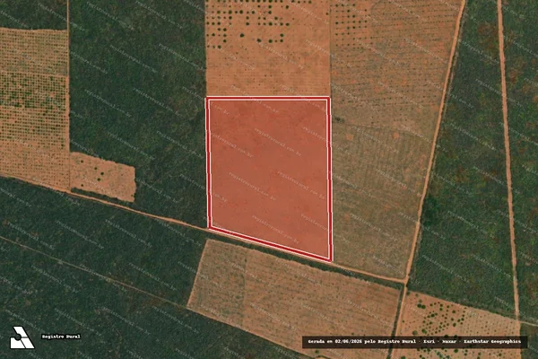 Imagem de satélite — Embargo IBAMA — Infração da Flora — Caraúbas/RN