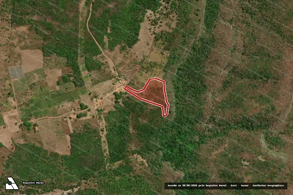 Imagem de satélite — Embargo IBAMA — Infração da Flora — Ipueiras/CE