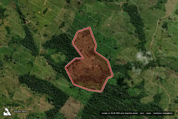 Imagem de satélite — Embargo IBAMA — Infração da Flora - Xapuri/AC