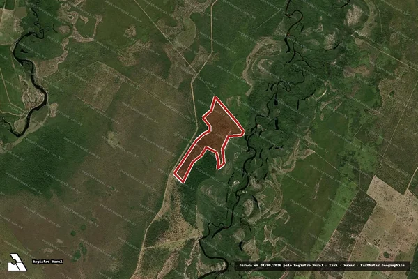 Imagem de satélite de Infração da Flora em Cocalinho - MT