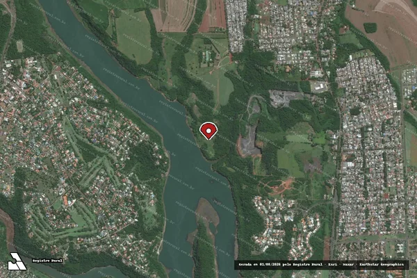 Imagem de satélite de Infração de Licenciamento(Não Classificada-Móvel) em Foz do Iguaçu - PR (marcador da localização)